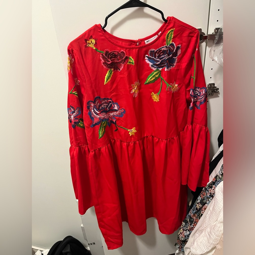 ASOS Red Floral Dress